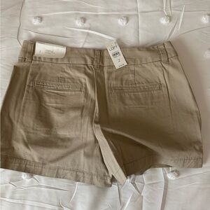 LOFT Tan Shorts Classic Cotton Blend